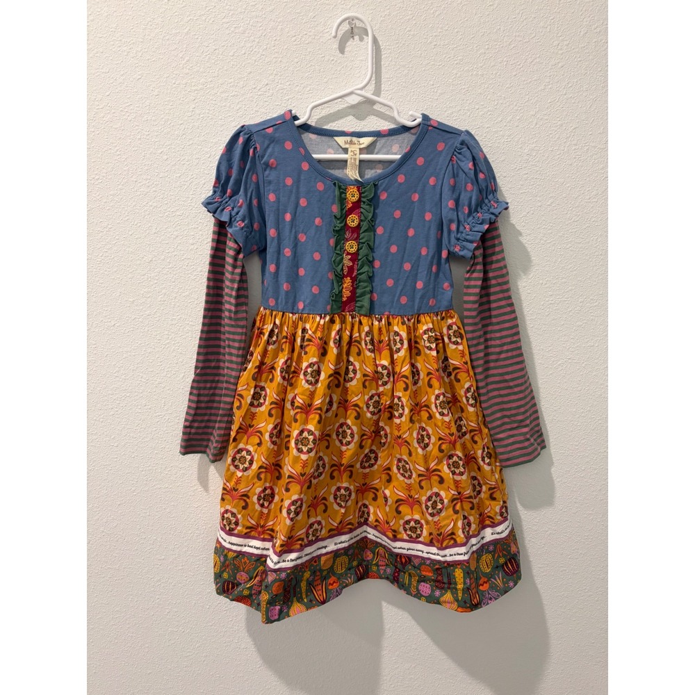 Matilda Jane Girls Harvest Time Long Sleeve Dress Size 6